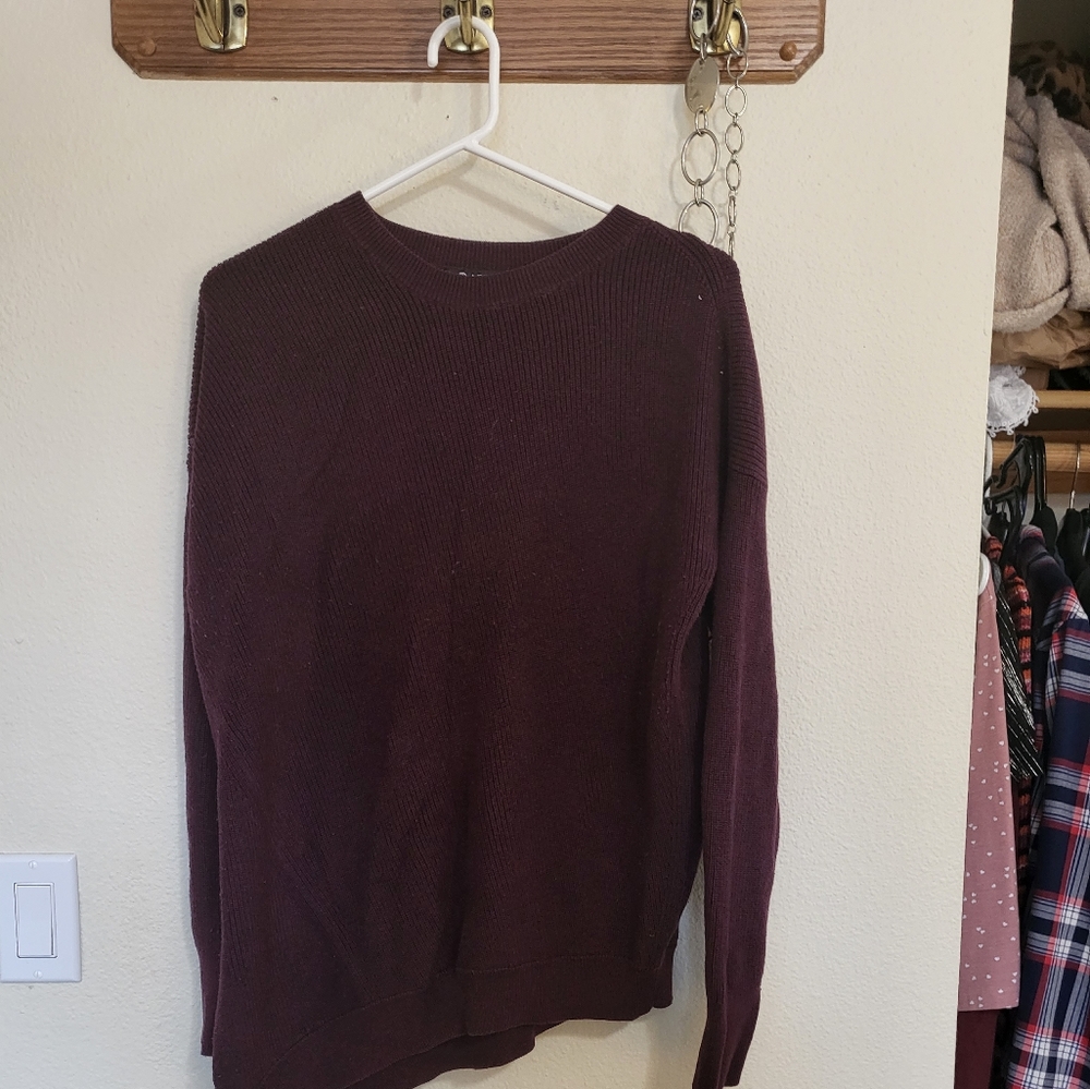 Athleta bias cut sweater in eggplant. Pics don't do it justice!